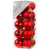 Weihnachtskugeln Rot Kunststoff 3cm/20Stk. bruchsicher