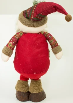 Weihnachtsmann Dekofigur für Advent und Weihnachten - Stehfigur mit ausziehbaren Beinen - 80 x 34 cm