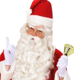 Weihnachtsmann Glocke 15 cm | Gold mit schwarzem Griff
