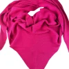 XL Strick Dreieckstuch - Schal mit Reismuster 200 x 80 cm | Pink