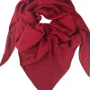 XL Strick Dreieckstuch - Schal mit Reismuster 200 x 80 cm | Dunkelrot